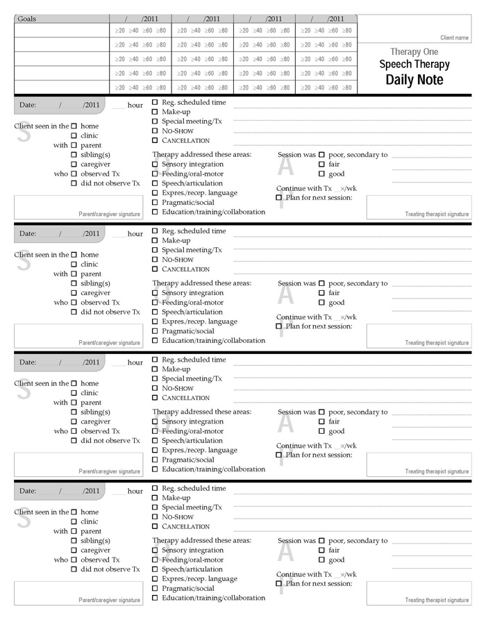 Physical Therapy Daily Notes Template from richardsondesign.org